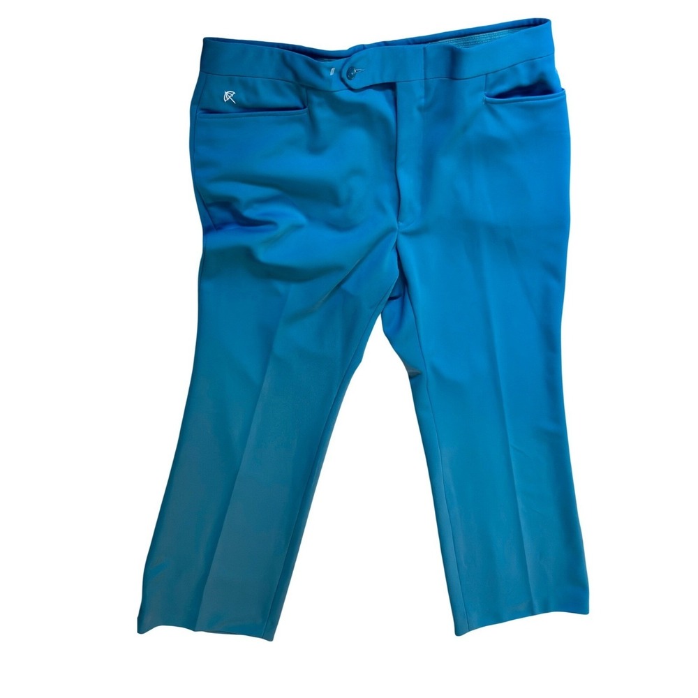 Vintage Arnold Palmer Robert Bruce Blue Golf Trousers Mens 35 Waist Made in USA